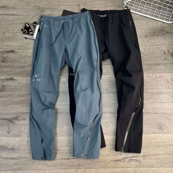 1:1ARCT Beta Pant Designer Pants Mens Rain Pants Ski Trousers Mens Lightweight Waterproof Rain Over Pants Windproof Hiking Pants Full Zipper Sweatpants Outdoor