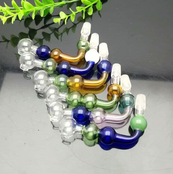 Glass Oil Burner Pipes hookah Glass Smoking bongs smoke pipes Colorful multi bubble right angle glass stove
