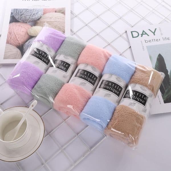Gift Box Advertisement Coral Velvet Towel Wedding Gift 35 * 75 Embroidered Logo Knitted Coral a wide variety of styles