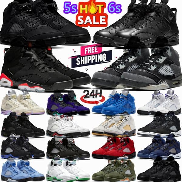 Designer 5 5S UOMINI SCARPE DI BASKEBLE 6 6s Raging Georgetown Toro Bravo Bull Fire red Giallo Metallico best Reinventato Ticket Burgundy Olive Sail Sneakers