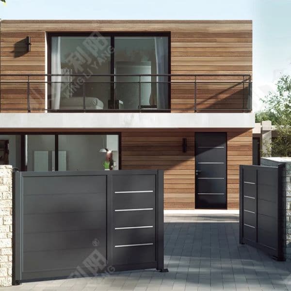 Villa intelligent aluminum anti-theft door, self built courtyard, double opening entrance door, aluminum alloy entrance door
