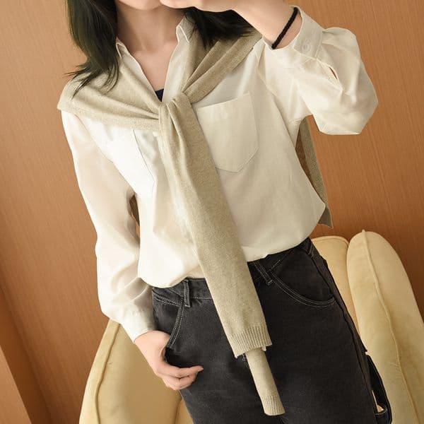K1627 Autumn and winter wool outerwear small shawl knitted shawl knotted cashmere thin and thick scarf women's neck protection warm neck scarf versatile