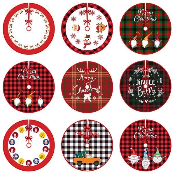 90cm 120cm Charming Round Tree Mat - Perfect Decorative Flooring Accessory for Festive Season
