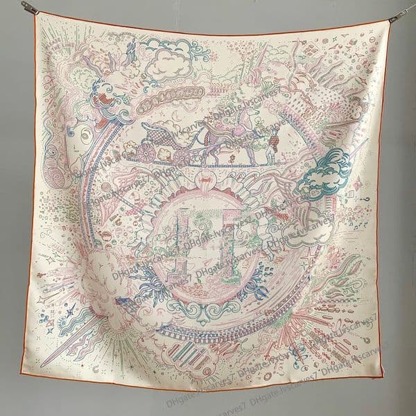 H-004187S 08 Newest 90cm Presbya Designer Letters Print ral Silk Scarf Headband for Women Fashion Long Handle Bag Scarves P Shoulder Tote Lage Ribbon