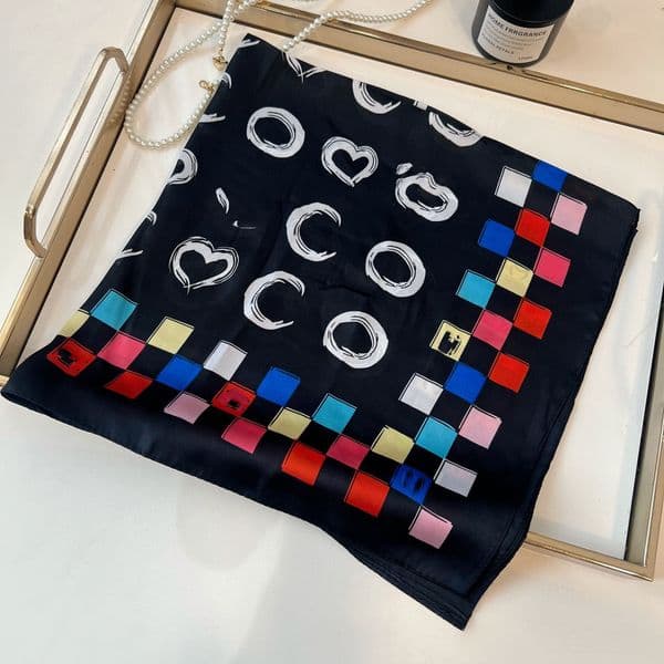 Woman Silk Scarf Soft Silk Designer Letters Print Headband Brand Small Scarf Variable Headscarf Accessories Activity Gift
