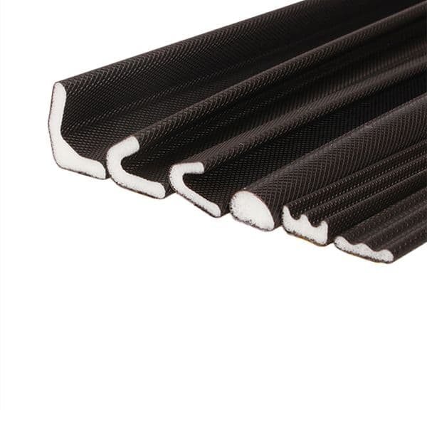 Wrapped rubber strip for entrance doors, imitation copper doors, anti-theft doors, wooden doors, sealing strips, door seams, soundproof rubber strips, self-adhesive type