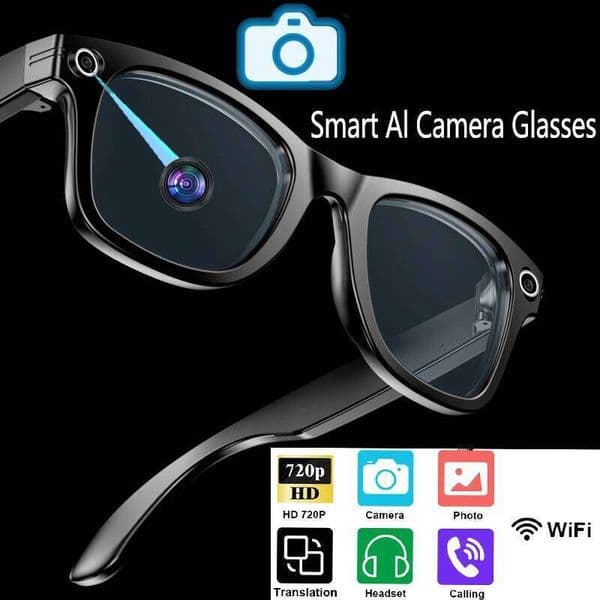 Camera Recording Video Smart Bluetooth Make Receive Call Music Noise Reduction Anti Blue Light Glasses TWS Men Women