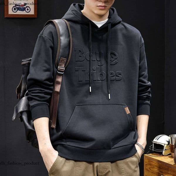 2025 Baseball Style Hooded Sweatshirt American Retro Trend Men's Long Sleeve Trendy Brand Jacket c08