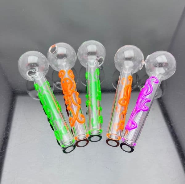 Smoking pipes Ball Glass Oil Burner Pipe Smoking Bowl Classic bongs Thick glass smoke pot with luminous disc wire
