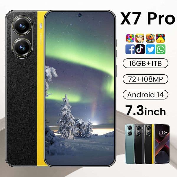 i15 i16 5g 2025 New X7 Pro 7.3-inch 3GB+32GB 4G Fast Charging Android Smartphone