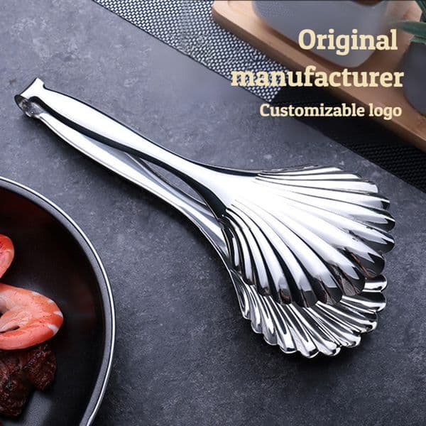 Stainless steel multi-functional fish frying tongs, frying spatula, steak tongs, kitchen food tongs, barbecue tongs, bread tongs, pancake tongs