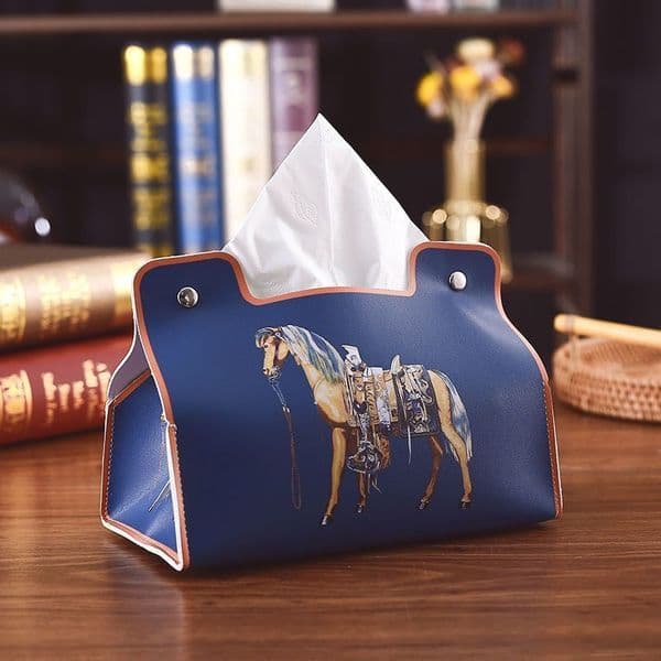 Designer Leather Tissue European Retro Style Bathroom Car Living Room Coffee Table Universal Storage Box