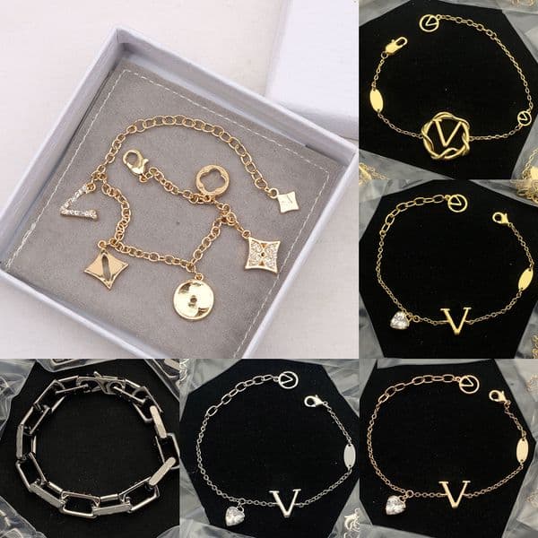Designer Bracelets Crystal Chains Flower Bangle for Womens Fashion Charm Accessories Trendy Elegant Classic Copper Bracelet Exquisite Jewelry Gift