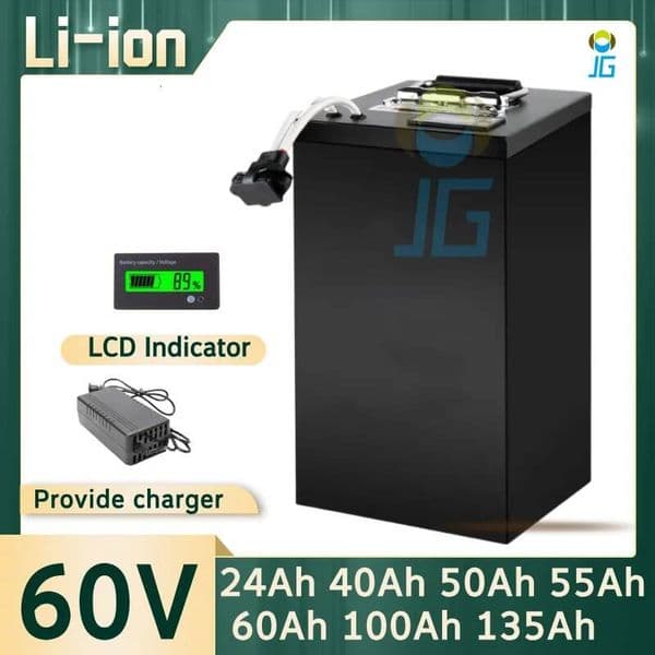 60V 50AH lithium ion battery 24AH 40AH 65AH 100AH 1000W-3000W vehicle golf car