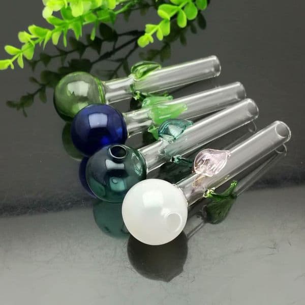Smoking pipes Ball Glass Oil Burner Pipe Smoking Bowl Classic bongs Colored Plate Flower Bubble Straight Pipe