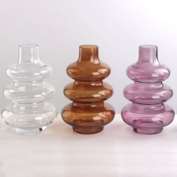 Customizable antique glass vase transparent small ornament living room high-end flower arrangement dried flowers fresh flowers vase