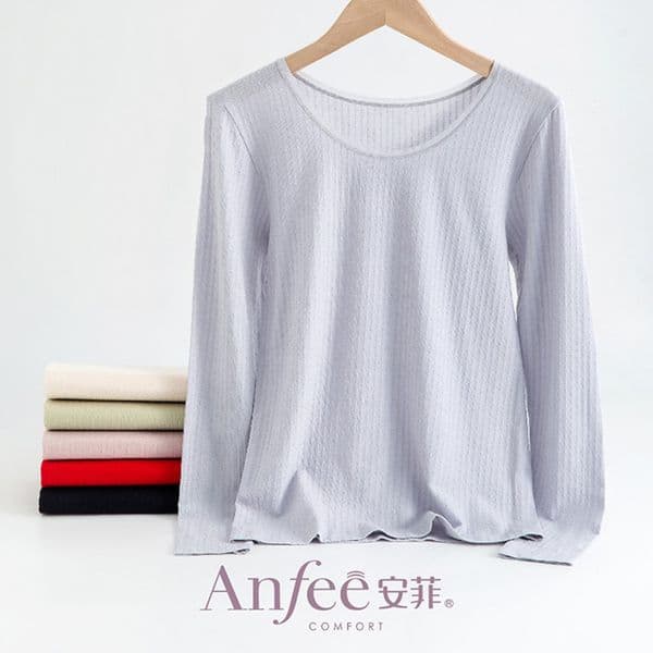 Anfei Body Long Sleeve Long Pants Thin Modal Fine Knitted Round Neck Underwear Set Bottom Autumn Clothes Autumn Pants Pattern Fabric