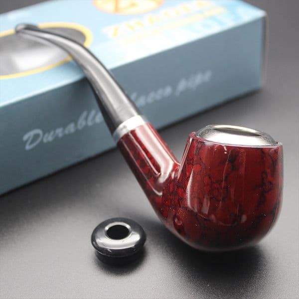 Smoking pipes Dual use filter mouthpiece for smoking pipes. The pipe can be opened, wiped, and cleaned. Classic style pipe