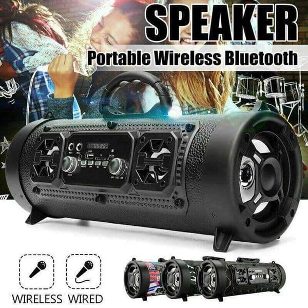 M17 Cylinder K Song Wireless Bluetooth Speaker Card Outdoor Portable Radio Subwoofer 3.5Mm Audio Jack