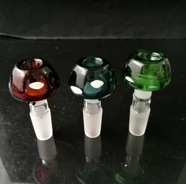 Smoking pipes Ball Glass Oil Burner Pipe Smoking Bowl Classic bongs Mushroom colored dot foam head