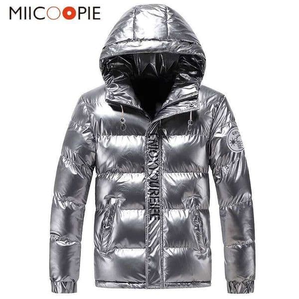 Fashion Men Clothing Warm Letter Printed Sier Mens Down Jacket Streetwear Zipper Male Hooded Winter Jackets Doudoune Homme 4XL