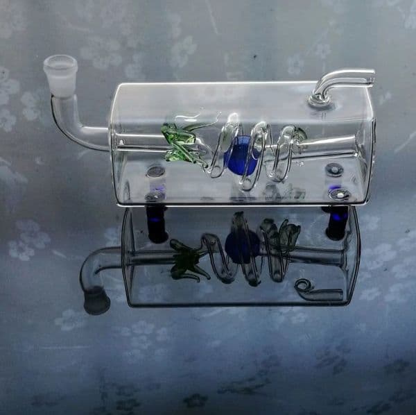 Smoking pipes Ball Glass Oil Burner Pipe Smoking Bowl Classic bongs Square tube coiled dragon pot