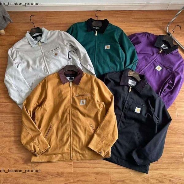 Carrharts Jacket High Quality 25Fw Designer Vintage Washed Canvas Fashion Brand Detroit Casual Loose Outwear Coats Work Clothes carharttlies bdg 1a0