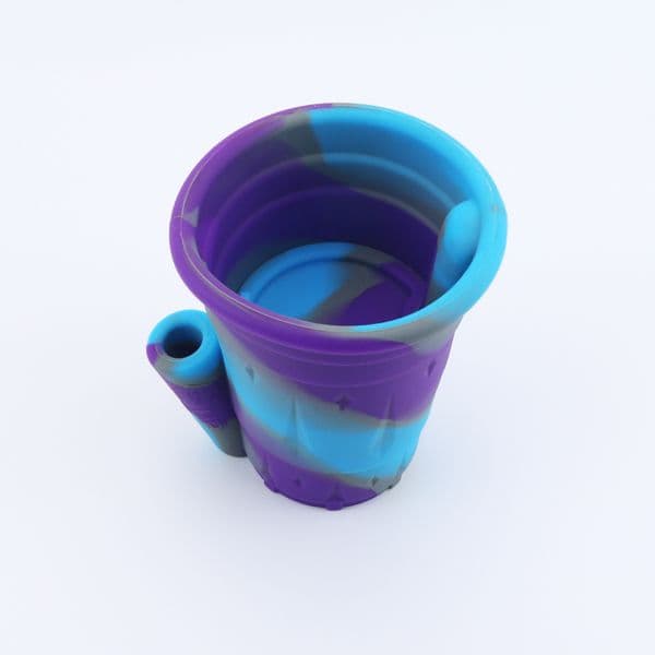 5.0" silicone bongs hookah bubbler smoking dry herb cigarette tobacco pipe SILICLAB design water-cup silicone water pipes 420