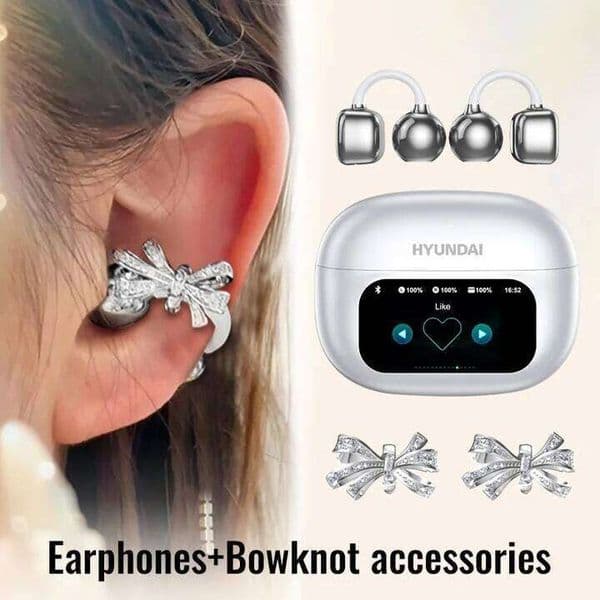 Choice HYUNDAI HY C Nice Earrings Wireless Bluetooth Headphones LED Power Display Mic Stereo Sound Earphones