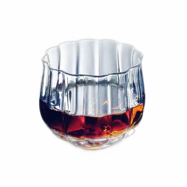 1 Piece Of 120ml Hibiscus Glass Tea Cup, Whiskey Cup, Suitable For Home Use, Izakaya