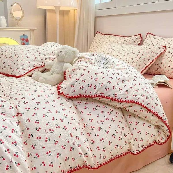 28 Colors Bedding Set No Filler ple Tulip Fashion Duvet Cover Flat Sheet for Girls Boys Single Double Size Bed Linen W250815