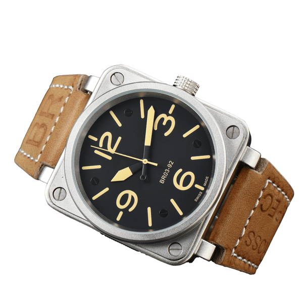 2024 new mens BELLity &Wristwatches Men Automatic Mechanical Watch Brown Leather Black ROSSity Rubber leather watches #148