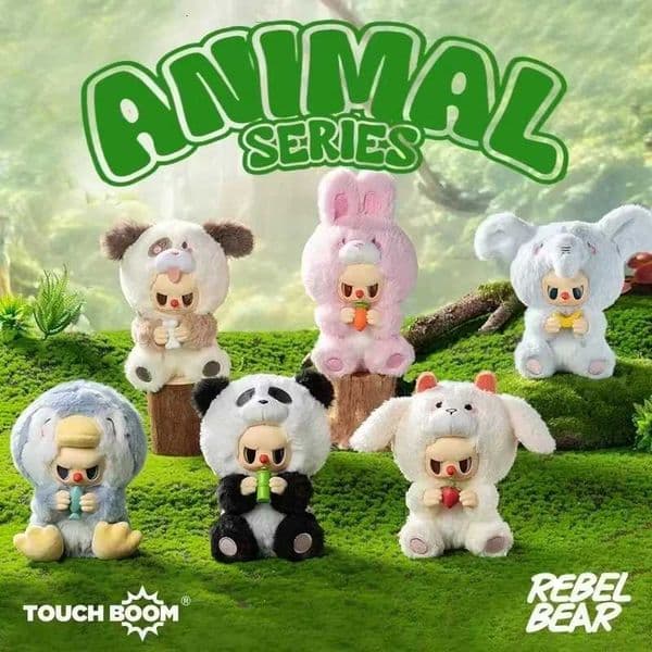 Rebelish Bear Animal Series Vinyl Blind Box Cute Doll Charm Trendy Toy Collectible Gift Decor Accessory Birthday Gift X250815