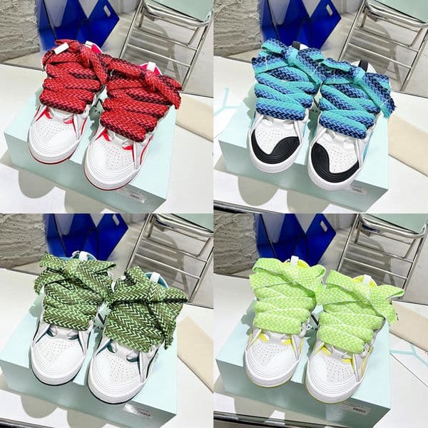 Designer Casual Shoes For Men Women Curb Sneakers Paris Luxury Embossed Nappa Calfskin Leather Platform Sneaker Extraordinary Womens Mens Trainers Size 35-46