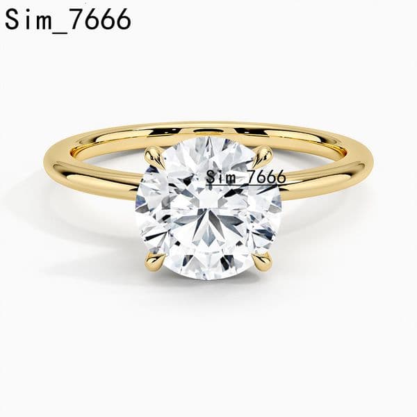 Star Dust Round Cut Lab Grown Diamond Solitaire Ring 14k Gold Engagement Ring Jewellery Single Diamond Wedding Ring for Bridal