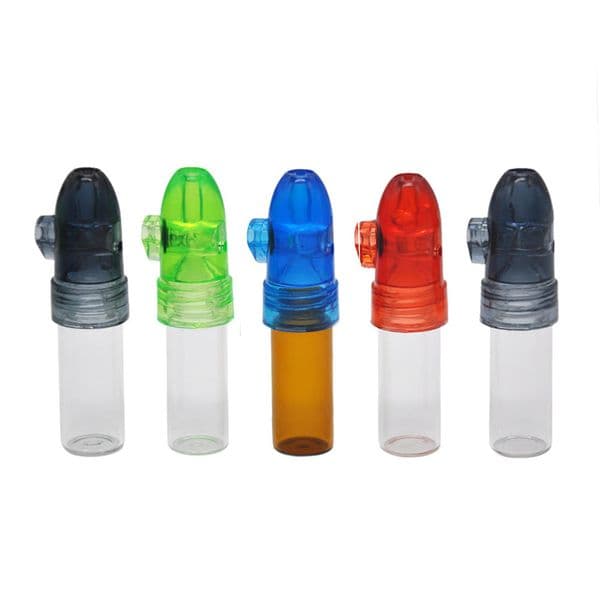 Smoking Pipes New plastic bullet snuff bottle portable acrylic pipe large mini snuff bottle Pill case