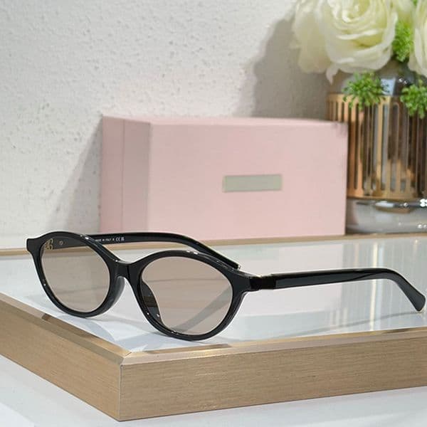 Small frame women oval sunglasses 09XV luxury designer black acetate glasses UV400 protective nylon lenses PC material glasses daily commute 6 colors to choose from