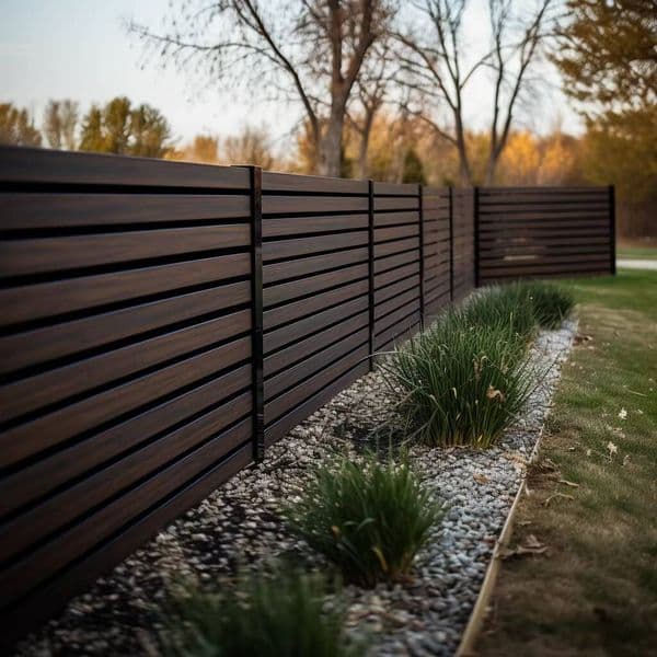 China Black Easy-to-Install Antibacterial Hollow Wood-Plastic Fence for Outdoor Use