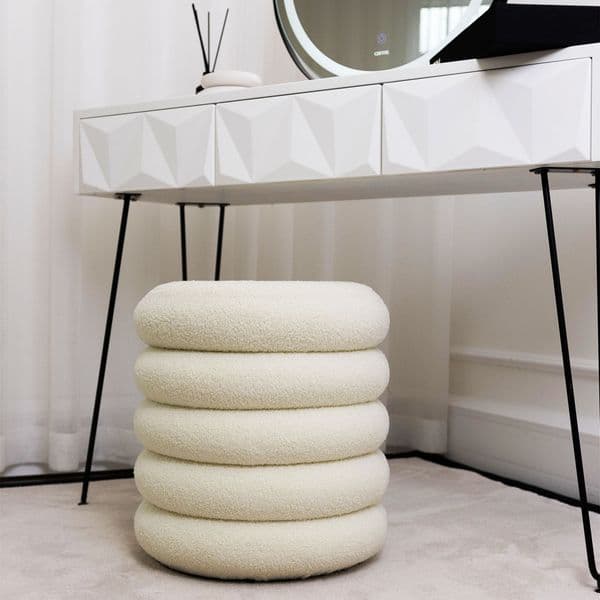 FABS Daisy Teddy fabric Storage Stool