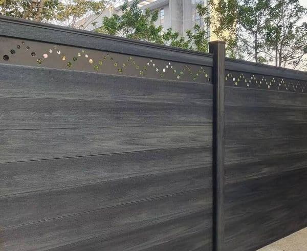 Low Price Gray Color Long Service Life Anti-corrosion Wood Plastic Composite Fence