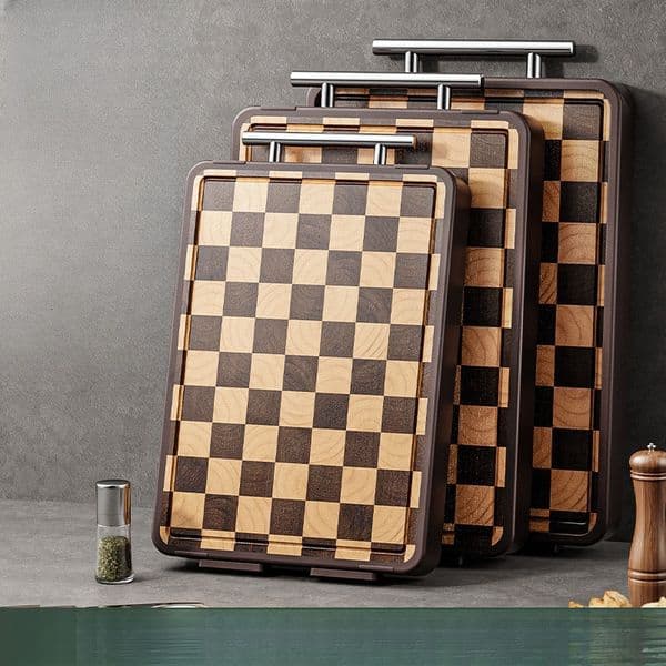 Checkerboard Double-Sided Mildew-Resistant Stainless Steel Cutting Household Thickened Multi-Functional Large Chopping Board ddmythur