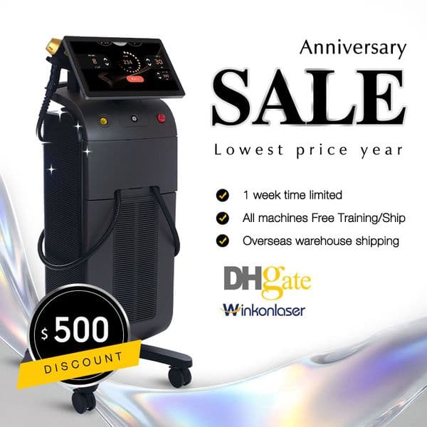High Power 808nm Professional Laser Diode Ice Diode Laser Hair Removal Machine 4 Wave good effective