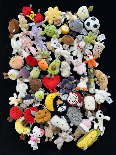 Jelly Cat Cotton Candy Cute Soft Two Tone Keychain Bag Plush Accessories Doll Car Pendant Holiday Gifts Various styles