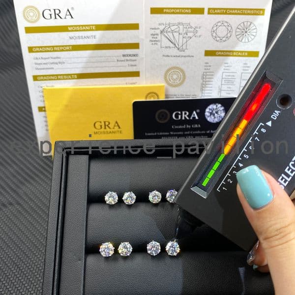 Factory Cheap Price VVS Moissanite Hip Hop S925 Silver Diamond Stud Earrings Custom10K 14K Gold