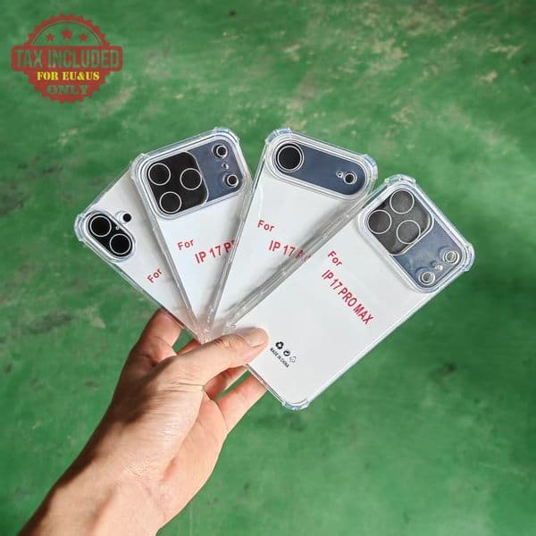 For iPhone 17 Pro Max Phone Cases 1.5mm thickness with Air Cushion Corner Transparent Clear Soft TPU Silicone Rubber Cover for iphone16 17 air 14 Plus 13 Mini 12 11