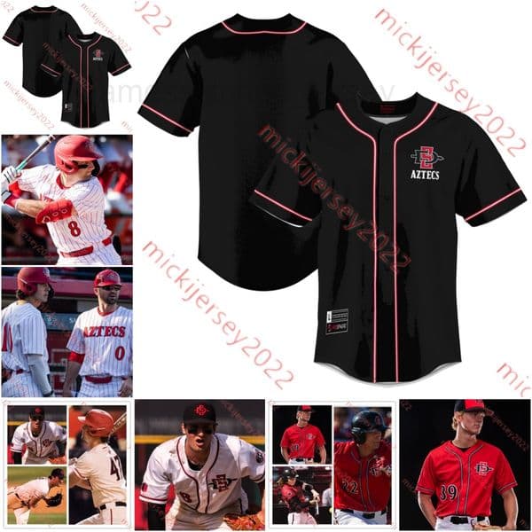 Tony Gwynn San Diego State Aztecs Baseball Jersey TJ Fondtain Troy Melton Jacob Flores Chris Canada Kelena Sauer Rick