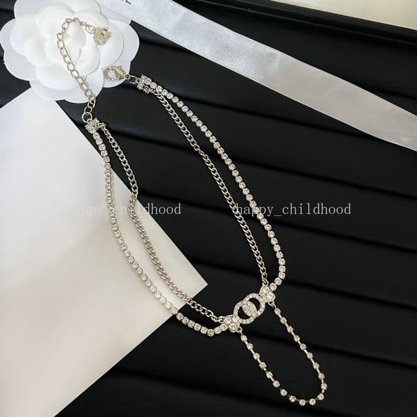 Designer Necklaces Crystal Pearl Chain Necklace For Women Fashion Necklace Choker Clavicle Chain Jewelry
