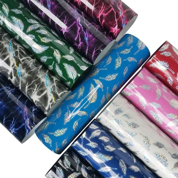 3D Pattern Heat Transfer Vinyl, 25cmx102cm, Press Machine DIY Design For Cutter Easy To Cut & Weed