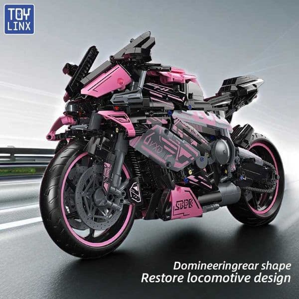TOYLINX Motorcycle 2045PCS Building Blocks Assembled Model Girls Boys Pink Dream Motorcycle Childrens Toys Ideal Birthday Gift Z250821