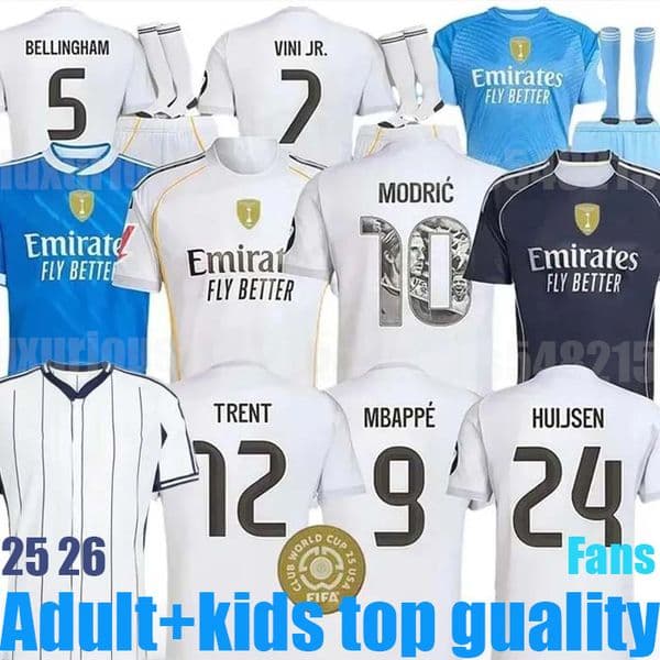 25 26 camiseta Reals madrids soccer jersey MBAPPE BELLINGHAM maillot kids football jersey real madridsoccer jersey T -Shirt MODRIC VINI JR men kits football shirts